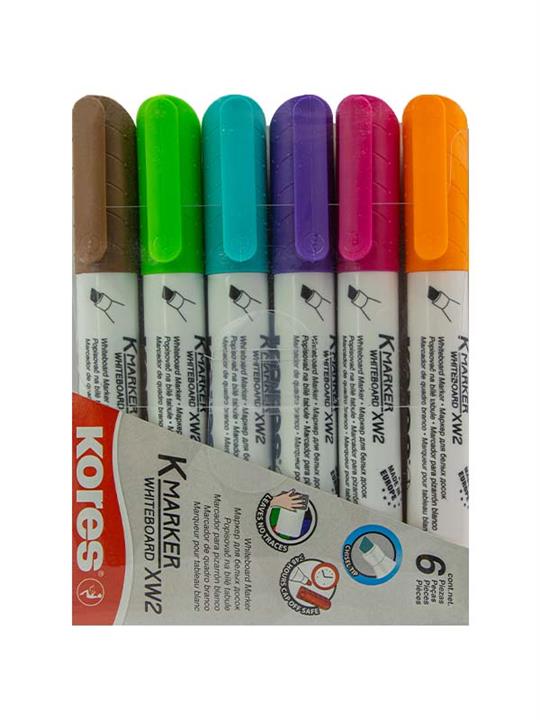 ماژیک وایت برد کورس سر تخت مدل XW2 بسته 6 عددی